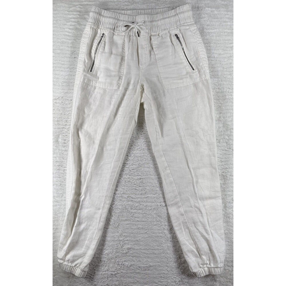 ATHLETA Cabo Tide Linen Jogger Womens Size 4 Drawstring White